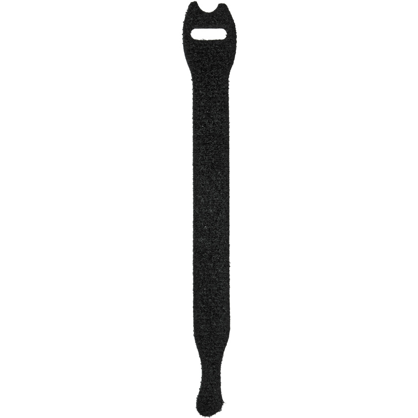 Pearstone 0.5 x 8" Touch Fastener Straps (Black, 10-Pack)