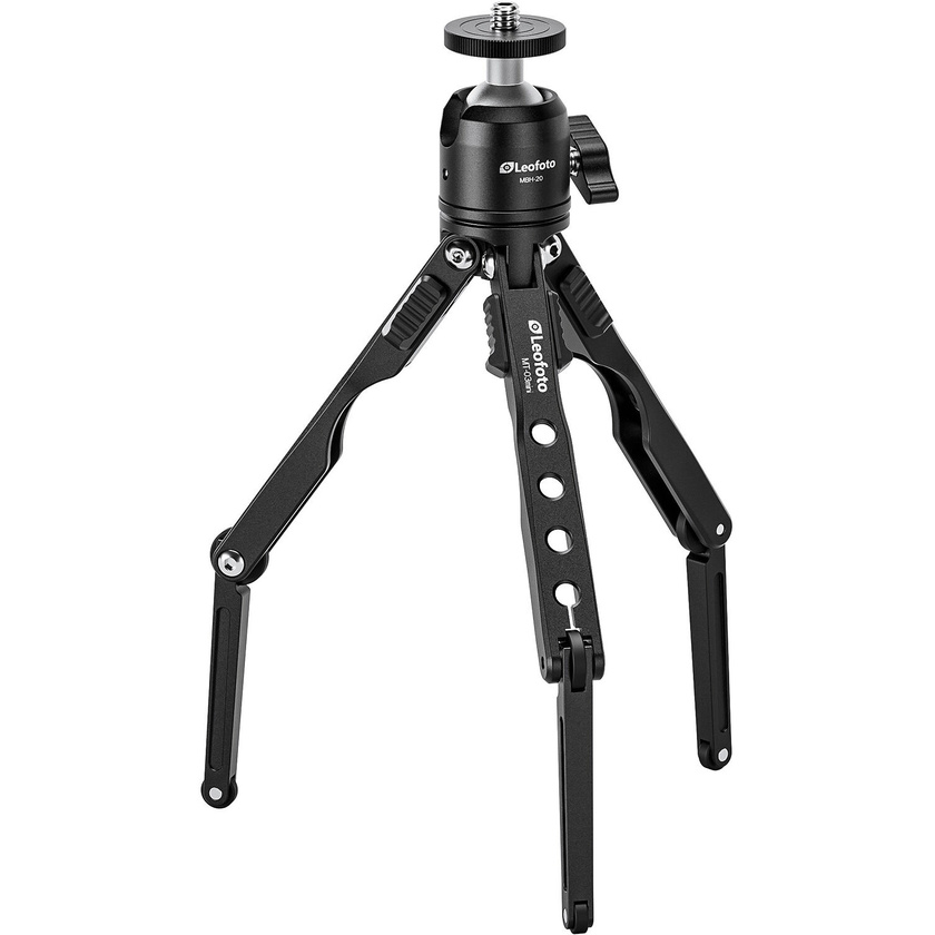 Leofoto MT-03 Mini Spider Tabletop Tripod with MBH-20 Ball Head (Black)