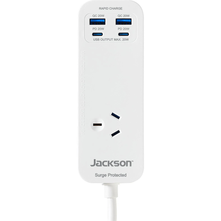 Jackson Rapid Charge PD20W USB-C & USB-A Portable Powerboard (White)