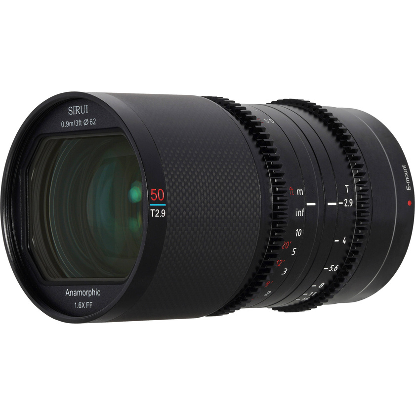 Sirui Saturn 50mm T2.9 1.6x Carbon Fiber Full-Frame Anamorphic Lens (Canon RF, Neutral Flare)
