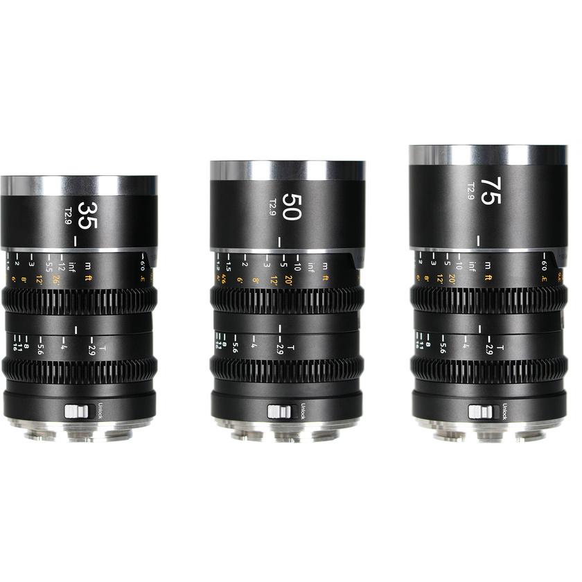 Sirui Saturn V2 T2.9 1.6x Full-Frame Anamorphic 3-Lens Set (Sony E, Neutral Flare)