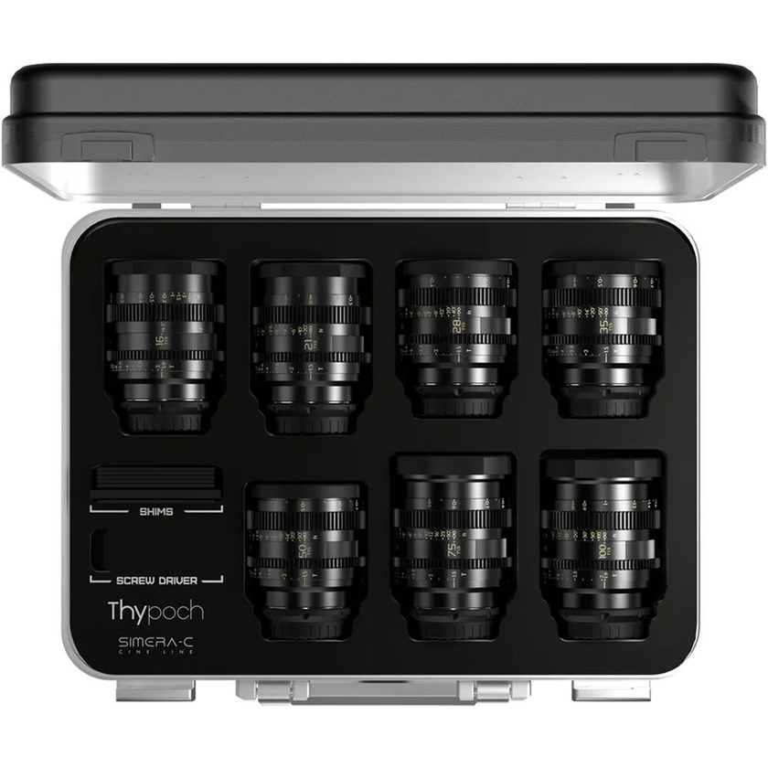 Thypoch Simera-C T1.5/T1.9 Cine 7-Lens Kit with Hard Case (Sony E)