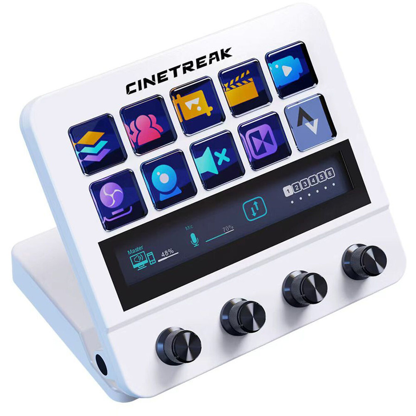 CineTreak CT-SD10 Touchscreen Streaming Console with 10 LCD Keys (White)