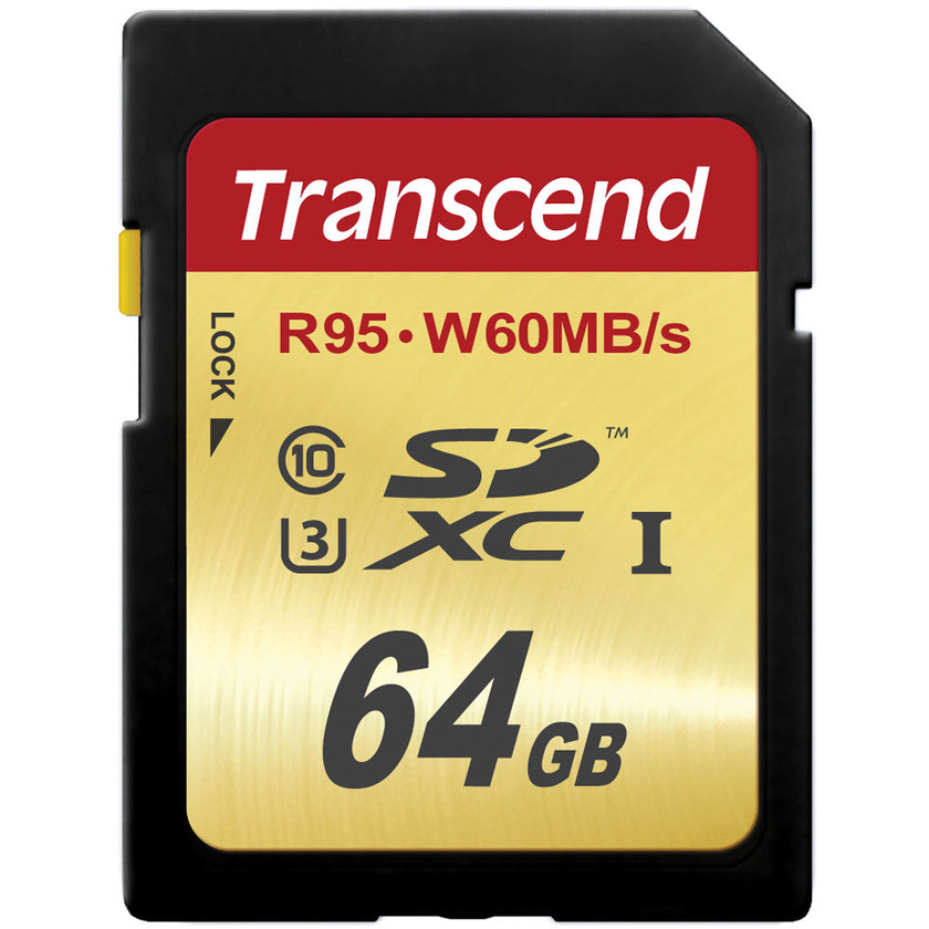 Transcend 64GB UHS-1 SDXC Memory Card (Write Speed 60 MB/s)