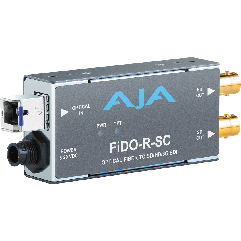 AJA FiDO-R-SC SDI/Optical Fiber Mini-Converter