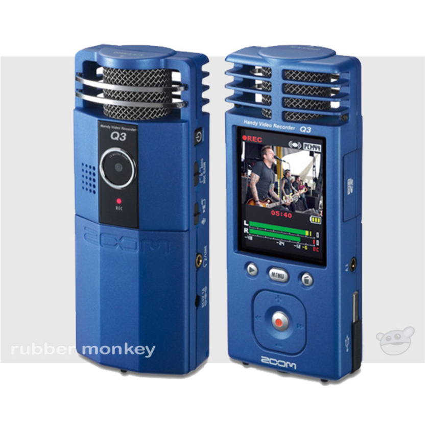 Zoom Q3 Video Recorder (Blue)