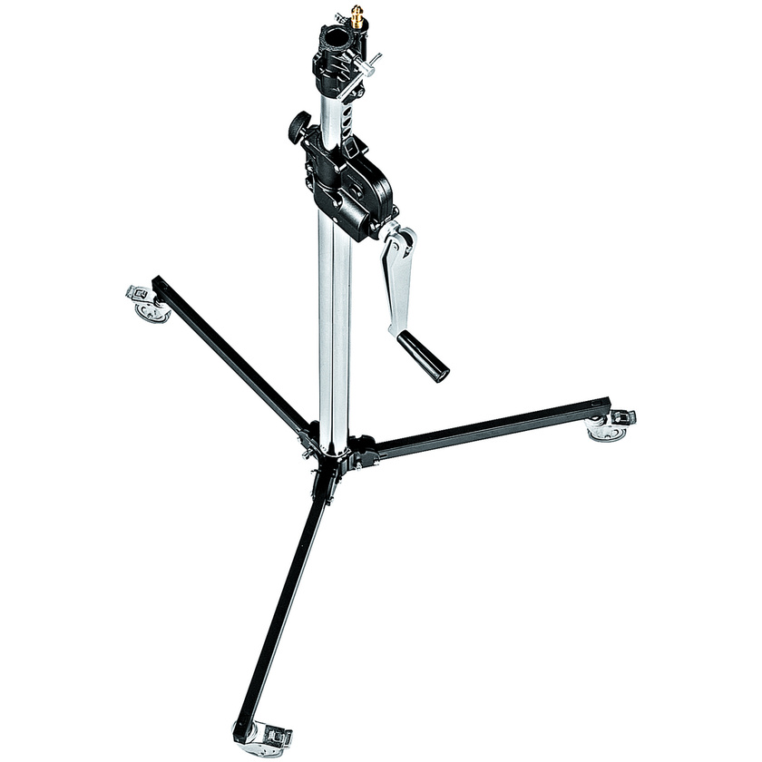 Manfrotto 083NWLB Low Base 2-Section Wind Up Stand with Braked Wheels (1.8m)