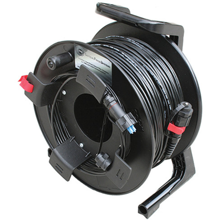 Tactical Fiber Systems Fibre Cable on Reel with BullsEye Connectors (250 ft)