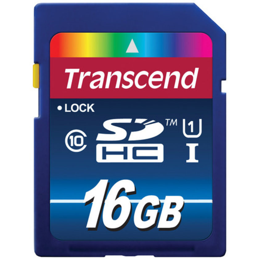 Transcend 16GB SDHC Memory Card Premium Class 10 UHS-I
