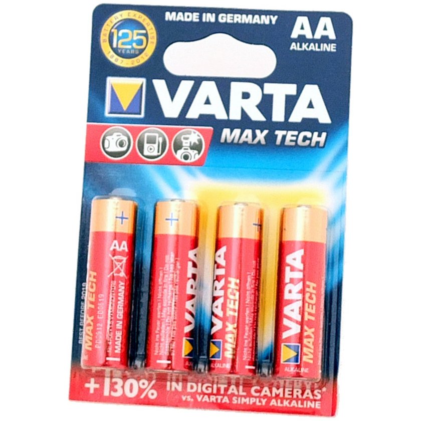 Varta Alkaline Maxi-Tech AA Battery - (4 Pack)