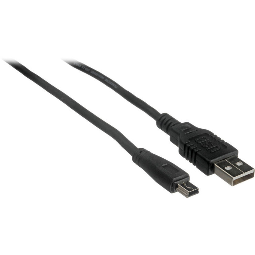 Pearstone USB 2.0 Type A Male to Type B Mini Male Cable (Black) - (3')