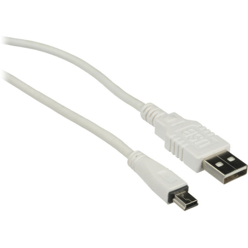 Pearstone USB 2.0 Type A Male to Type B Mini Male Cable (White) - (6')