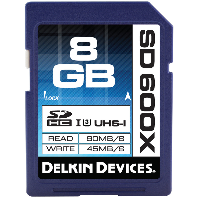 Delkin Devices 8GB SDHC Memory Card 600x UHS-I