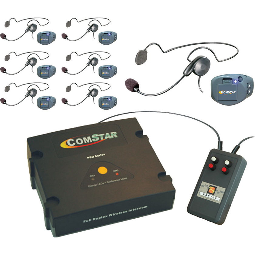 Eartec XT-Plus Com-Center with 7 COMPAK Headsets