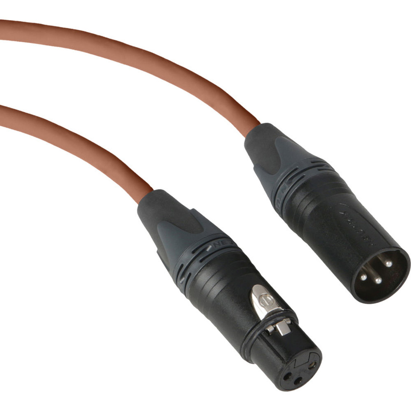 Kopul Premium Performance 3000 Series XLR M to XLR F Microphone Cable - 25' (7.6 m), Brown