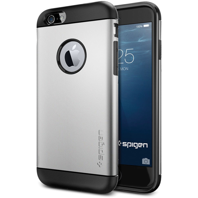 Spigen Apple iPhone 6 Case Slim Armor (Satin Silver, Retail Packaging)