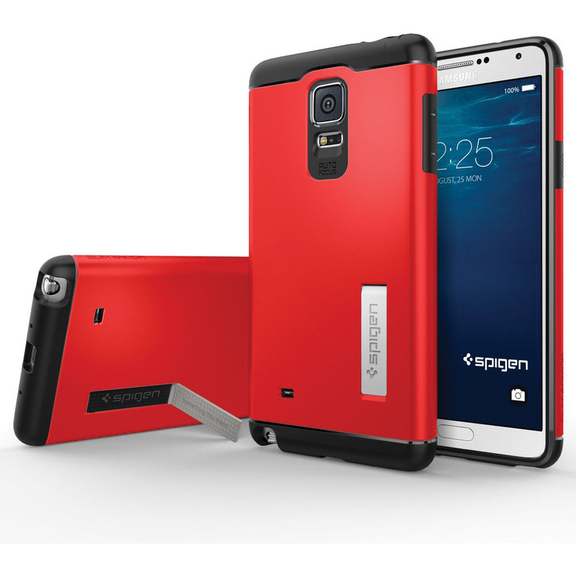 Spigen Samsung Galaxy Note 4 Case Slim Armor (Electric Red, Retail Packaging)