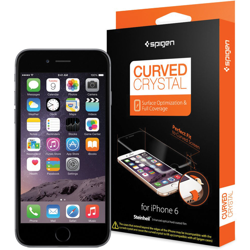 Spigen Steinheil Curved Crystal Screen Protector for Apple iPhone 6 (2-Pack)