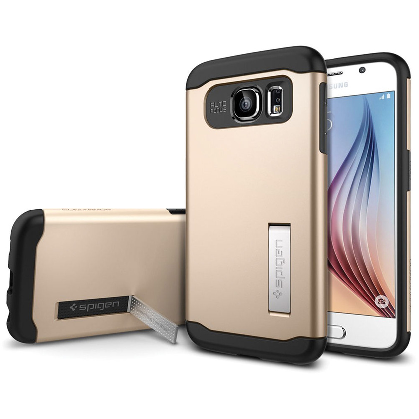 Spigen Samsung Galaxy S6 Case Slim Armor (Champagne Gold, Retail Packaging)