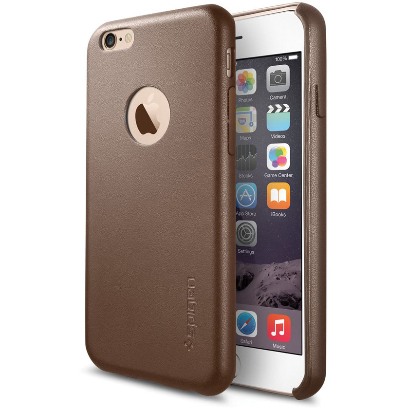 Spigen Leather Fit Case for iPhone 6 (Olive Brown)