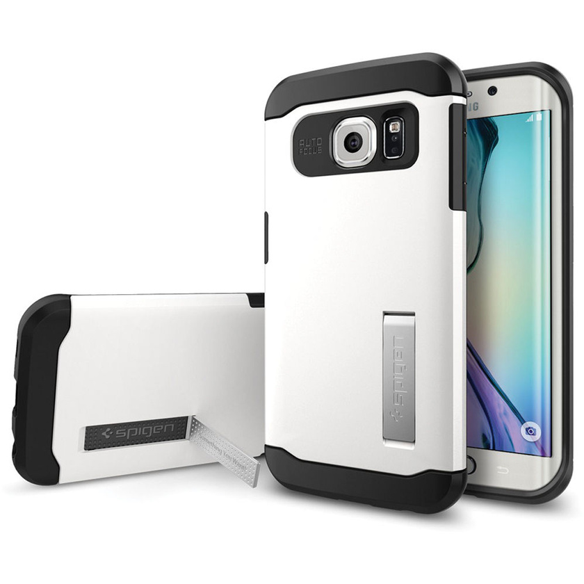 Spigen Samsung Galaxy S6 Edge Case Slim Armor (Shimmery White, Retail Packaging)