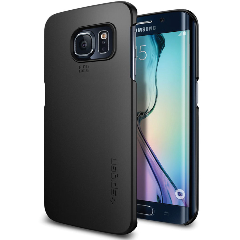 Spigen Thin Fit Case for Samsung Galaxy S6 Edge (Smooth Black)