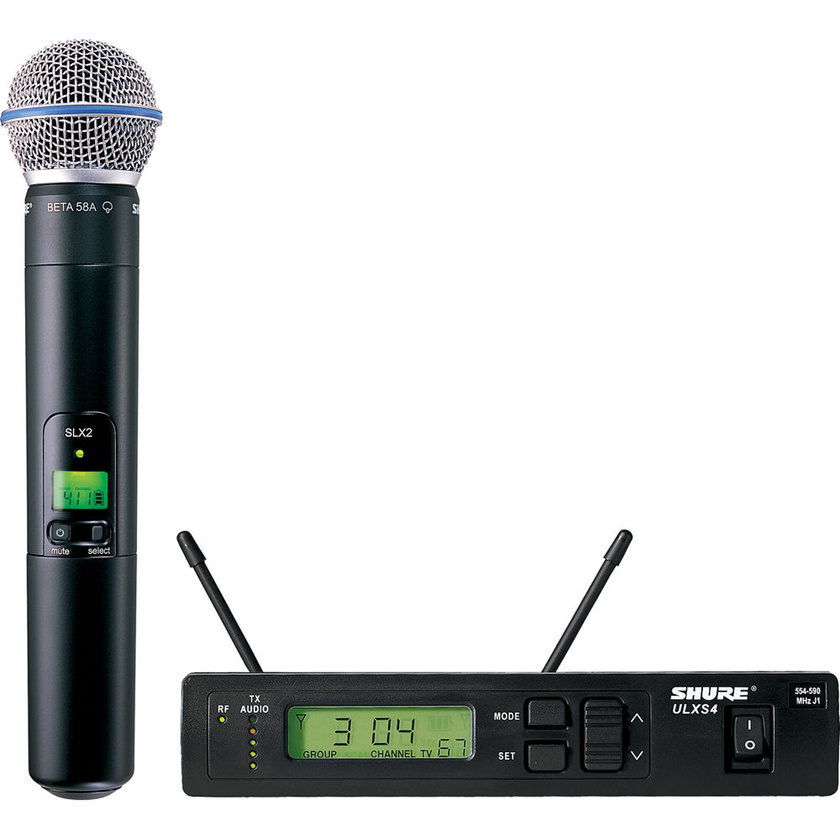 Shure ULX Standard Series - Dual Wireless Handheld Microphone System (M1: 662 - 698 MHz) Beta 58