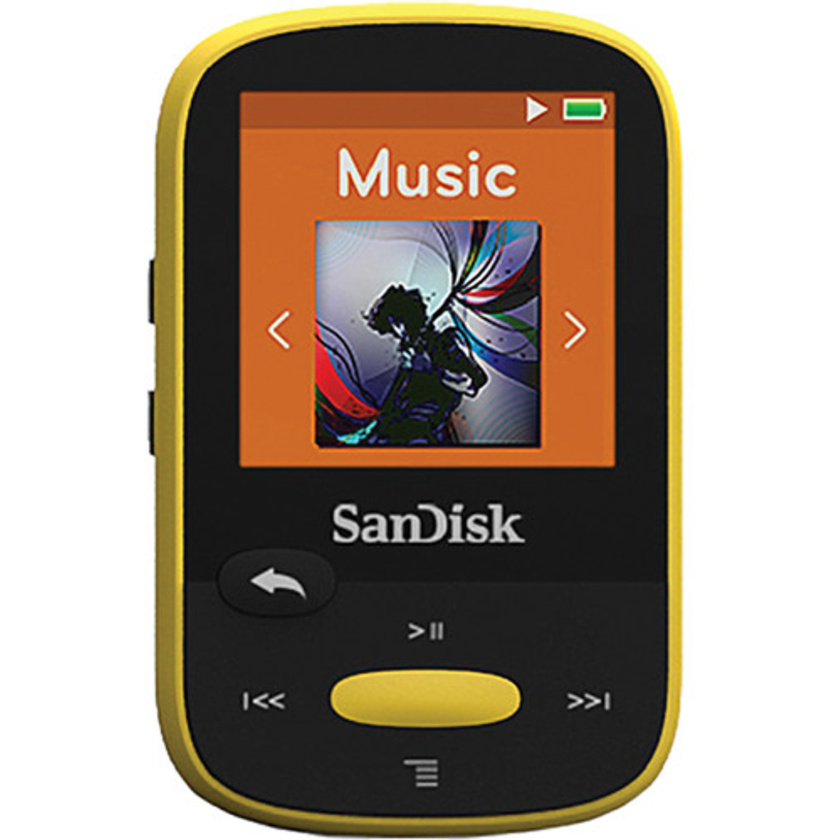 SanDisk 4GB Clip Sport MP3 Player (Yellow)