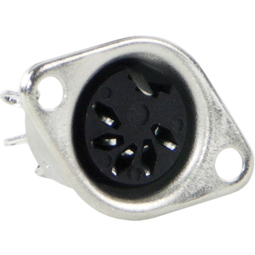 Switchcraft Female DIN Panel Mount Connector (5 Contacts, 180 Degrees)