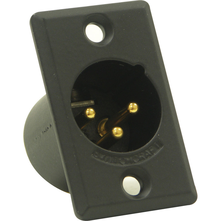 Switchcraft D Series 3-Pin XLR Male (Black Finish, Gold Pins)