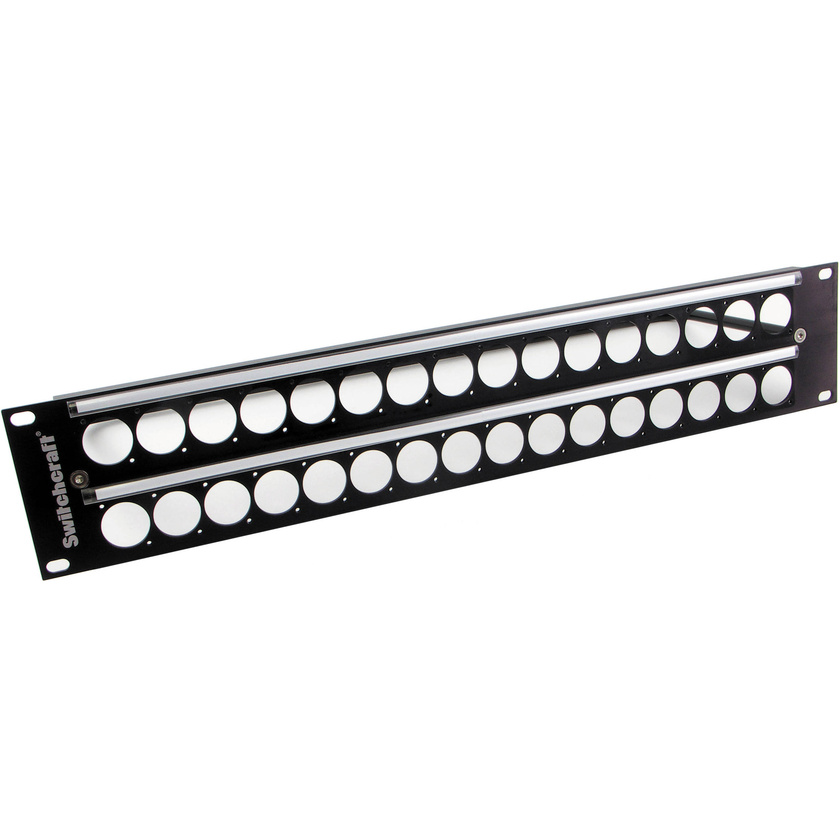 Switchcraft QG Series Empty Patchbay Panel with 32 Knockout Spaces and Tie Bar