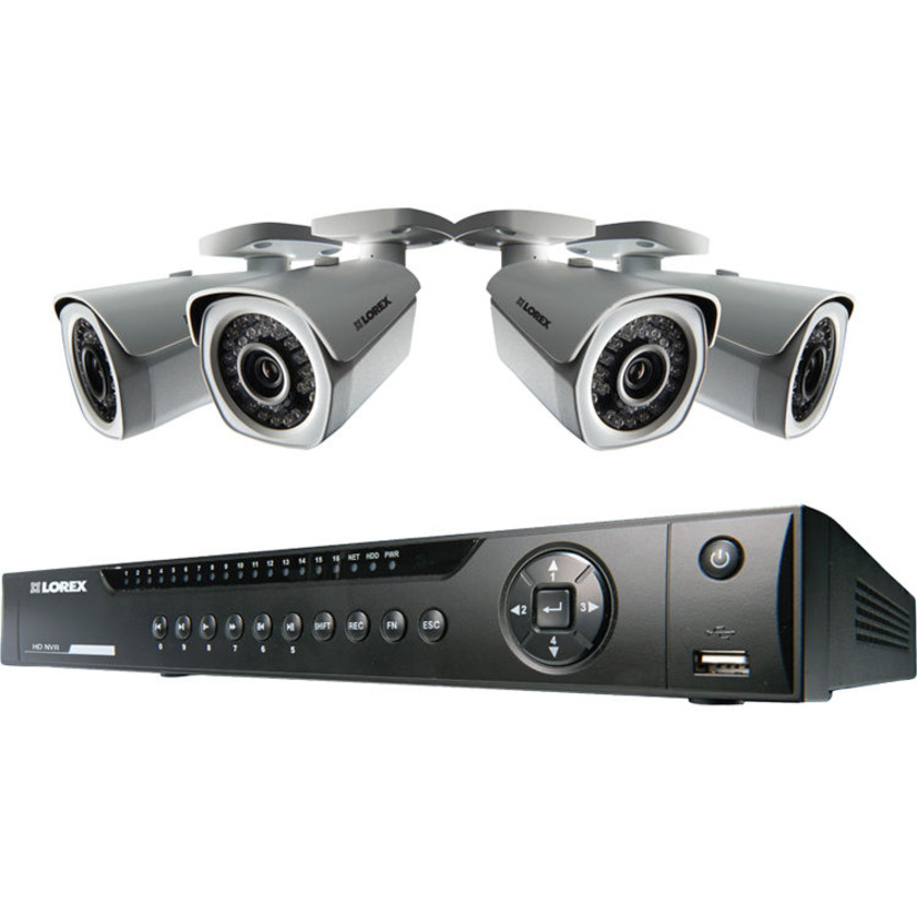 Lorex 8-Ch NVR with 4 Bullet Cameras