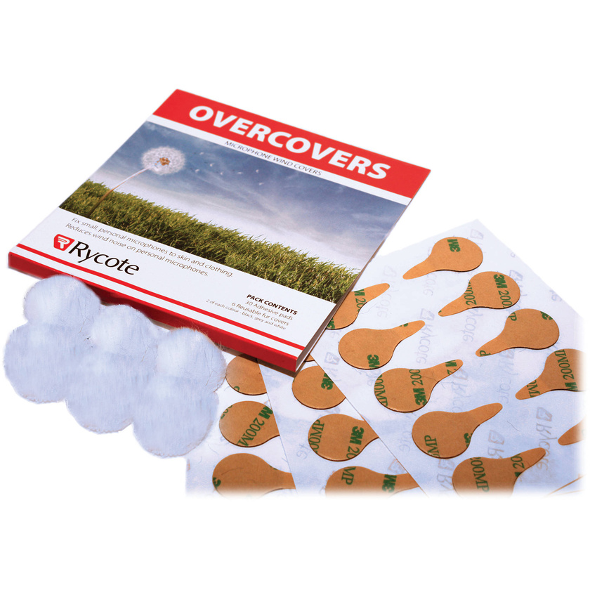 Rycote Overcovers (White, 6-Pack, 30 Stickies)