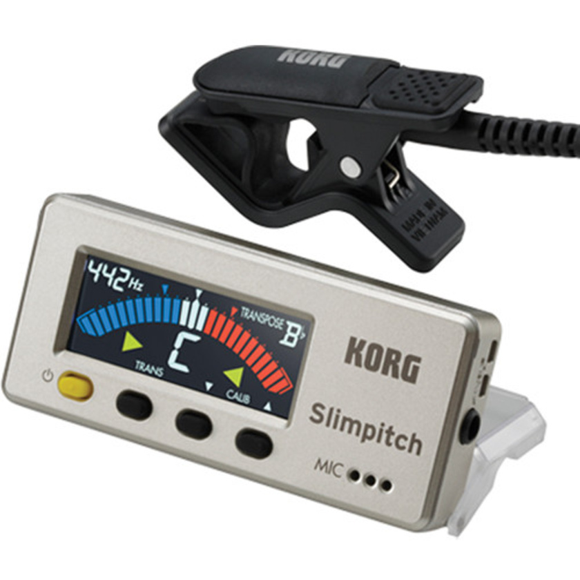 Korg Slimpitch Chromatic Tuner & Contact Microphone (Pearl Gold)