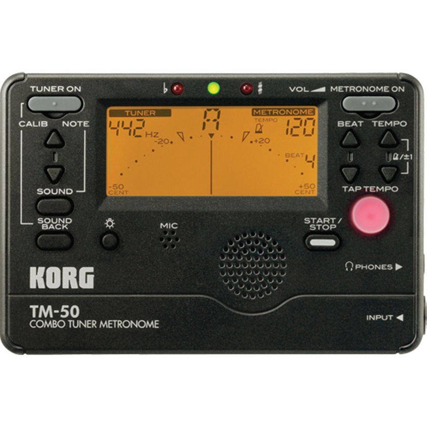 Korg TM-50 Combination Tuner & Metronome (Black)