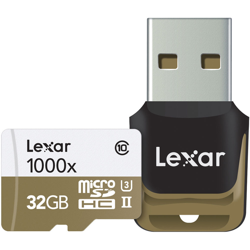 Lexar 32GB Professional UHS-II 1000x microSDHC Memory Card (Class 10, U3)