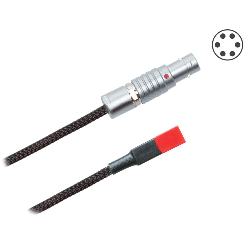 Redrock Micro JST to 6-Pin LEMO flexCable for powerPack (12")