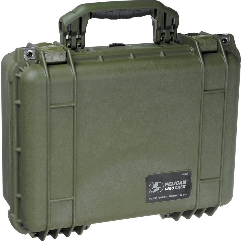 Pelican 1450 NF Case without Foam (Olive Drab Green)