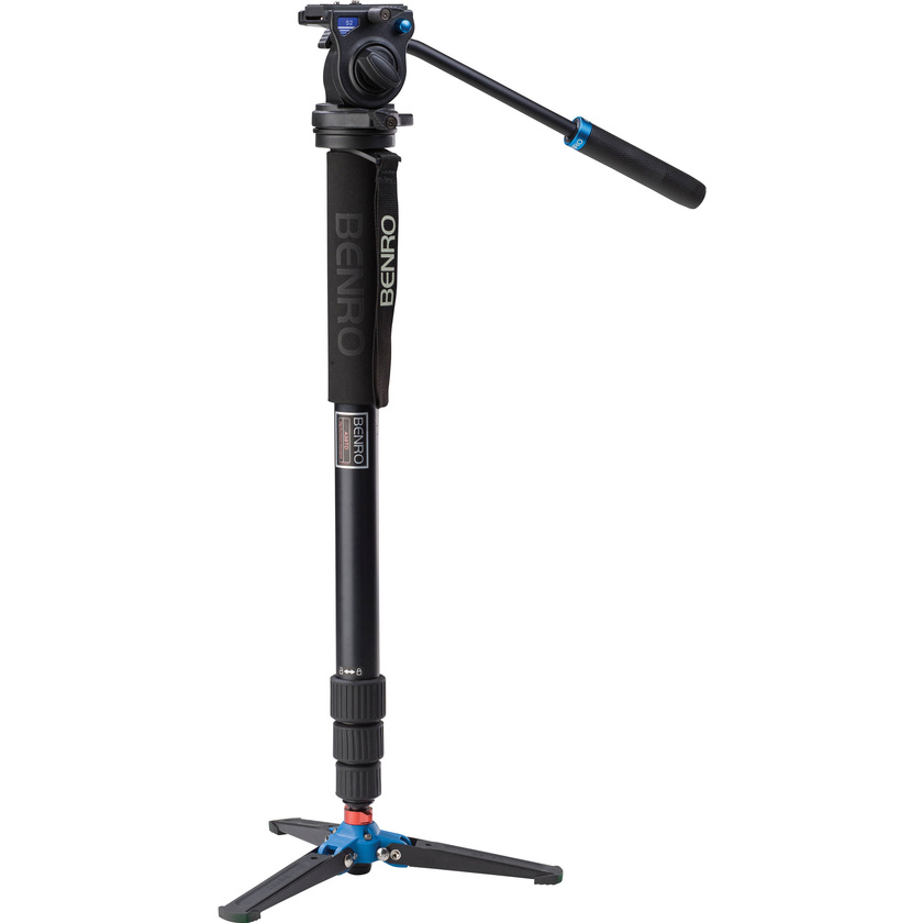 Benro A38TDS2 Series 3 Aluminum Monopod with 3-Leg Locking Base and S2 Video Head