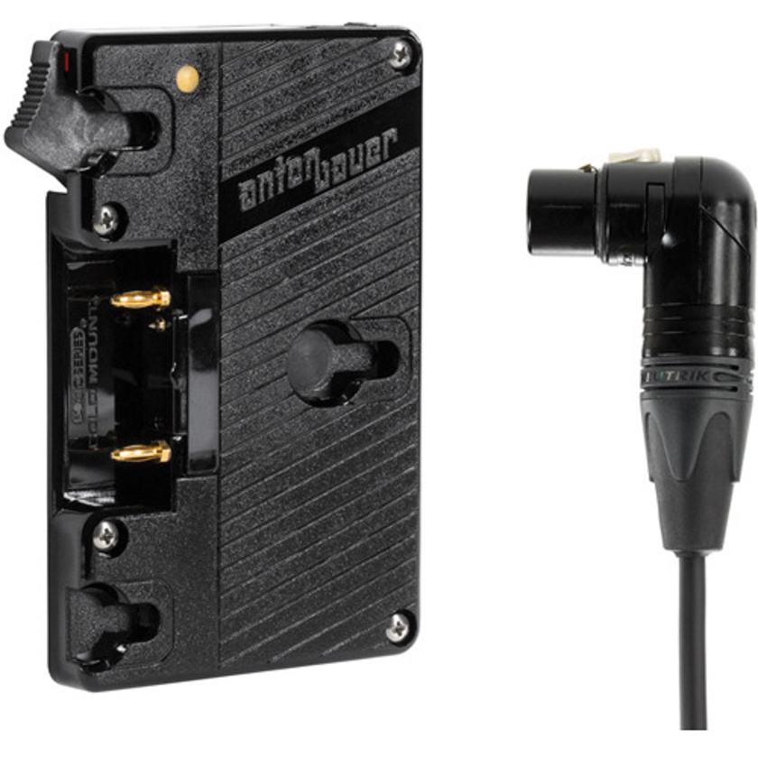 Wooden Camera Gold-Mount Plate with Right Angle XLR Connector