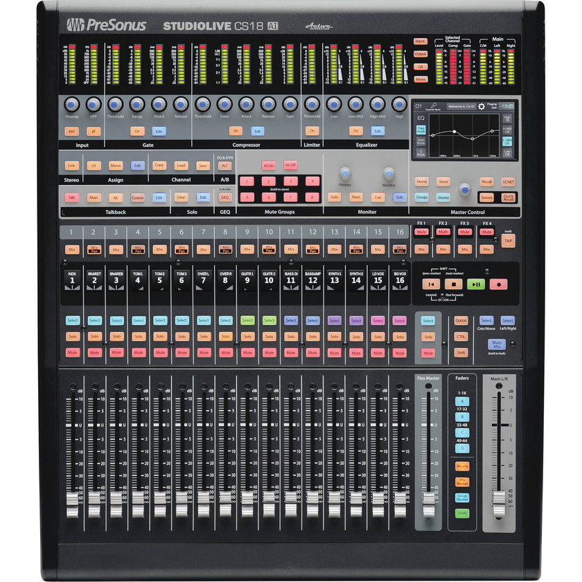 PreSonus StudioLive CS18AI Ethernet/AVB Control Surface with 18-Touch Faders