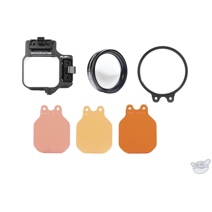 Flip Filters FLIP4 Pro Package with 3-Filter Kit and +15 MacroMate Mini for GoPro
