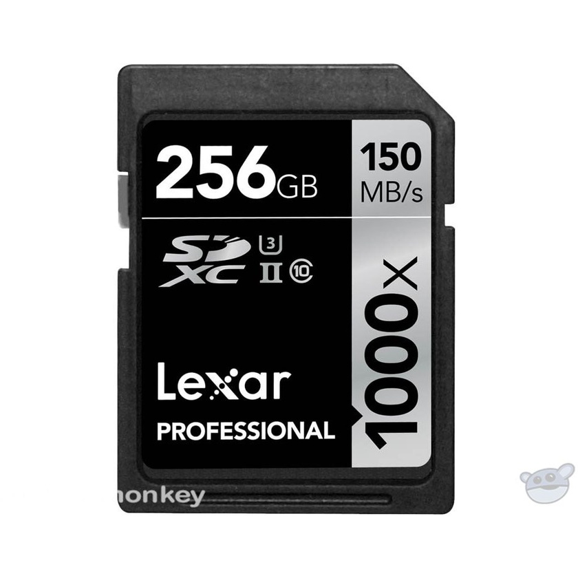 Lexar 256GB Professional 1000x UHS-II SDXC Memory Card (Class 10, UHS Speed Class 3)