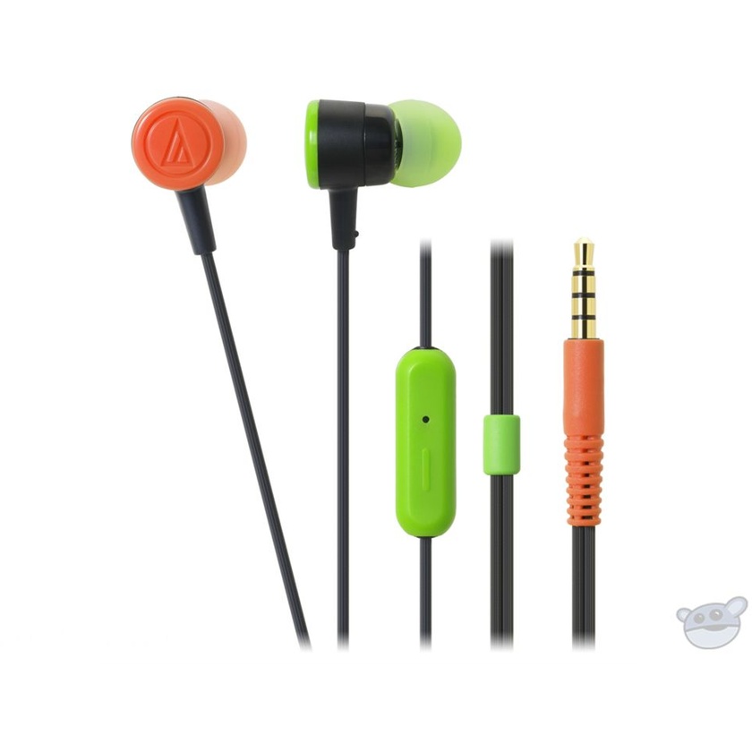 Audio Techinca In-Ear Headphones and Control for iPhone (Black Crazy)