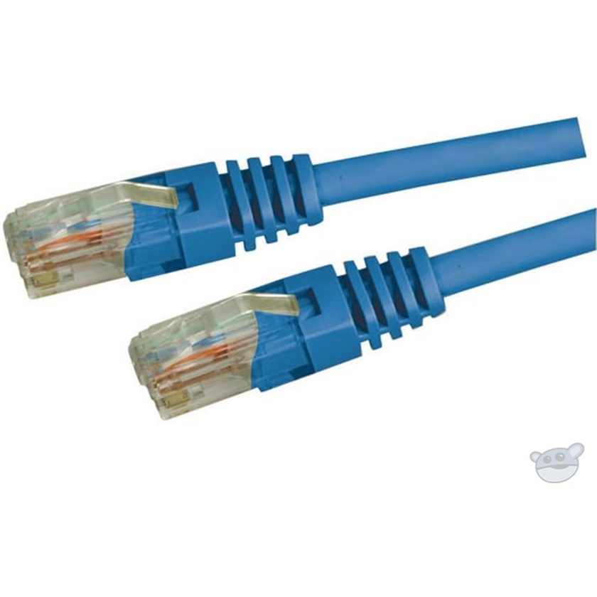 DYNAMIX Cat5E UTP Slimline Patch Lead with Latch Down Plug (Blue, 0.3 m)
