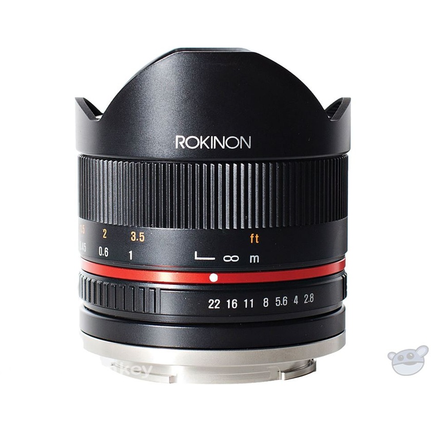 Rokinon 8mm f/2.8 UMC Fisheye II Lens for Canon EF-M Mount (Black)