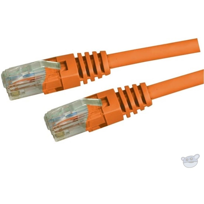 DYNAMIX 1M Cat5E UTP Patch Lead - Slimline Molding & Latch Down Plug (Orange)