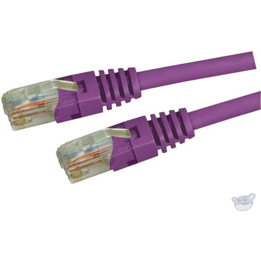 DYNAMIX 0.5M Cat5E UTP Patch Lead - Slimline Molding & Latch Down Plug (Purple)