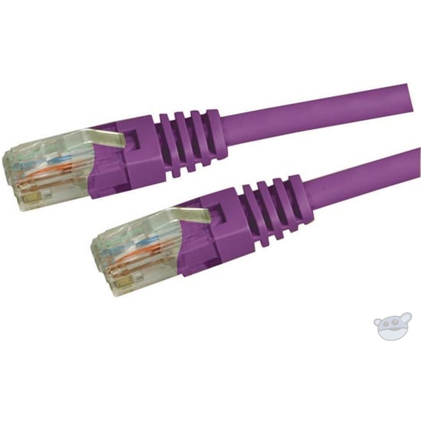 DYNAMIX 2M Cat5E UTP Patch Lead - Slimline Molding & Latch Down Plug (Purple)
