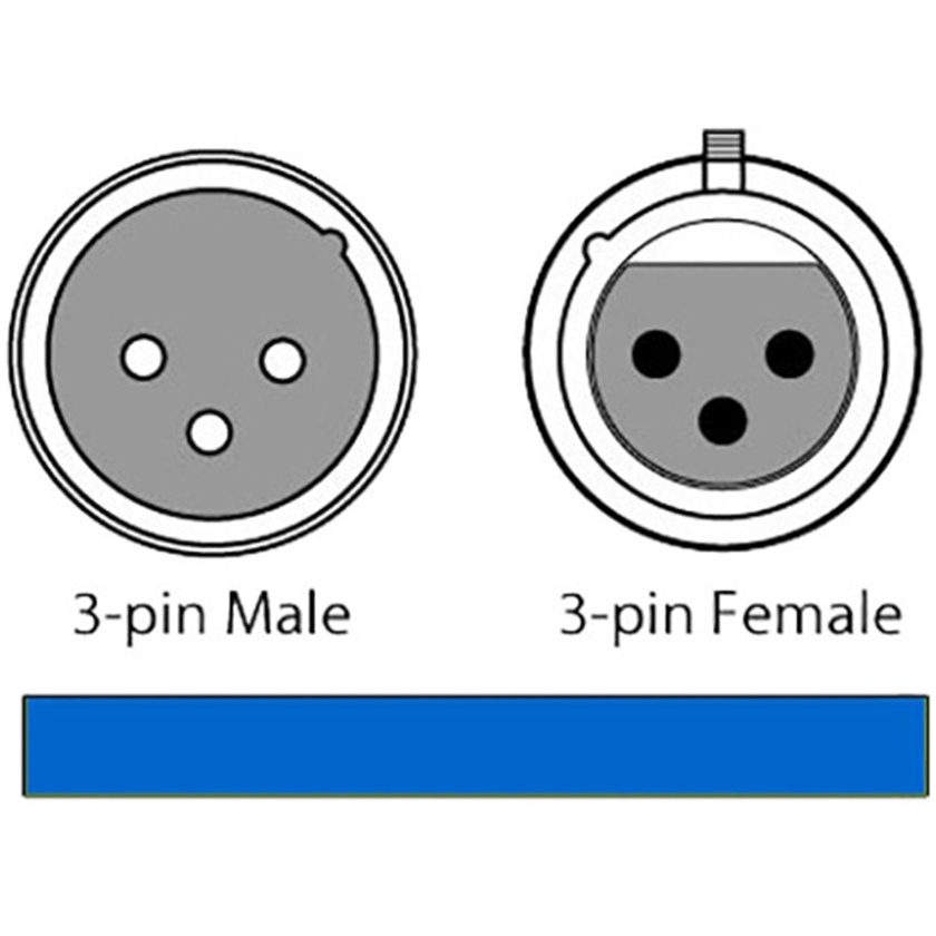 CHAUVET 3-Pin DMX Cable (Black, 25')